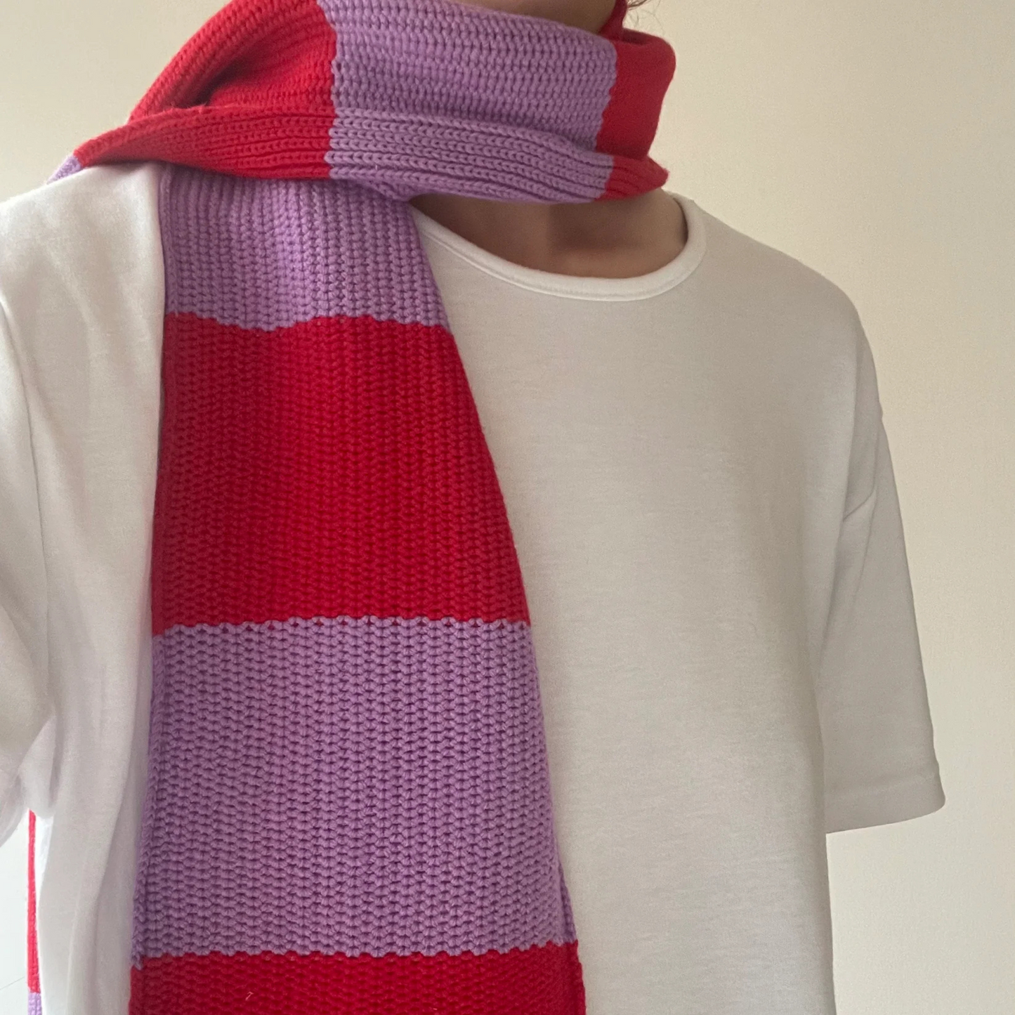 handmade hand embroidered knit wool scarf limited edition holiday collection givéh fall winter waste yarn