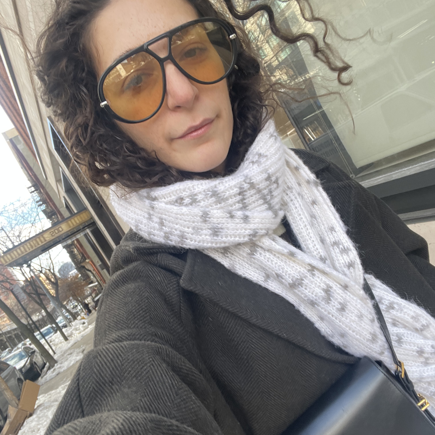 handmade hand embroidered knit wool scarf limited edition holiday collection givéh fall winter waste yarn