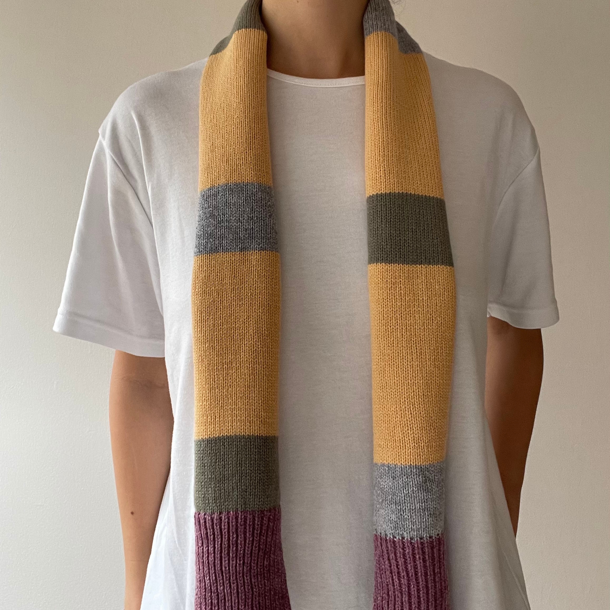 handmade hand embroidered knit wool scarf limited edition holiday collection givéh fall winter waste yarn