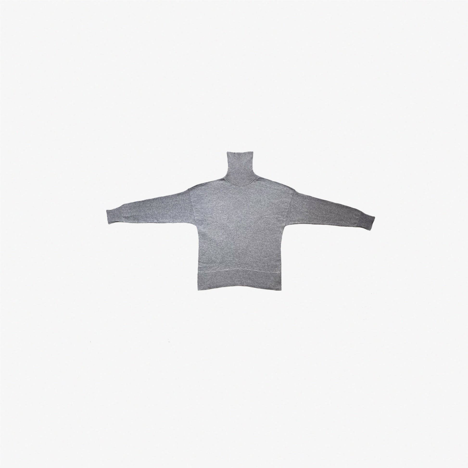 givéh knitwear handmade ethical timeless grey cashmere merino wool turtleneck knit sweater unisex