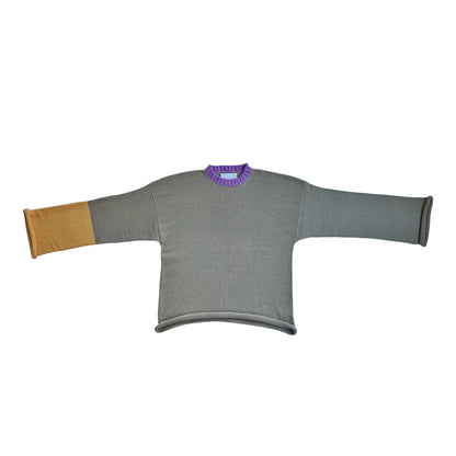 givéh knitwear handmade ethical timeless cream merino wool knit sweater with wide and long sleeves