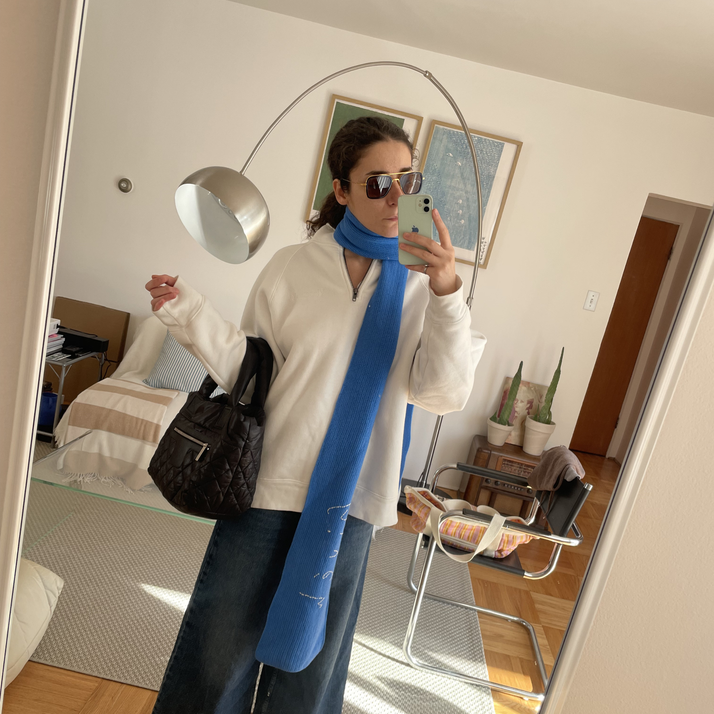 handmade hand embroidered knit wool scarf limited edition holiday collection givéh fall winter waste yarn