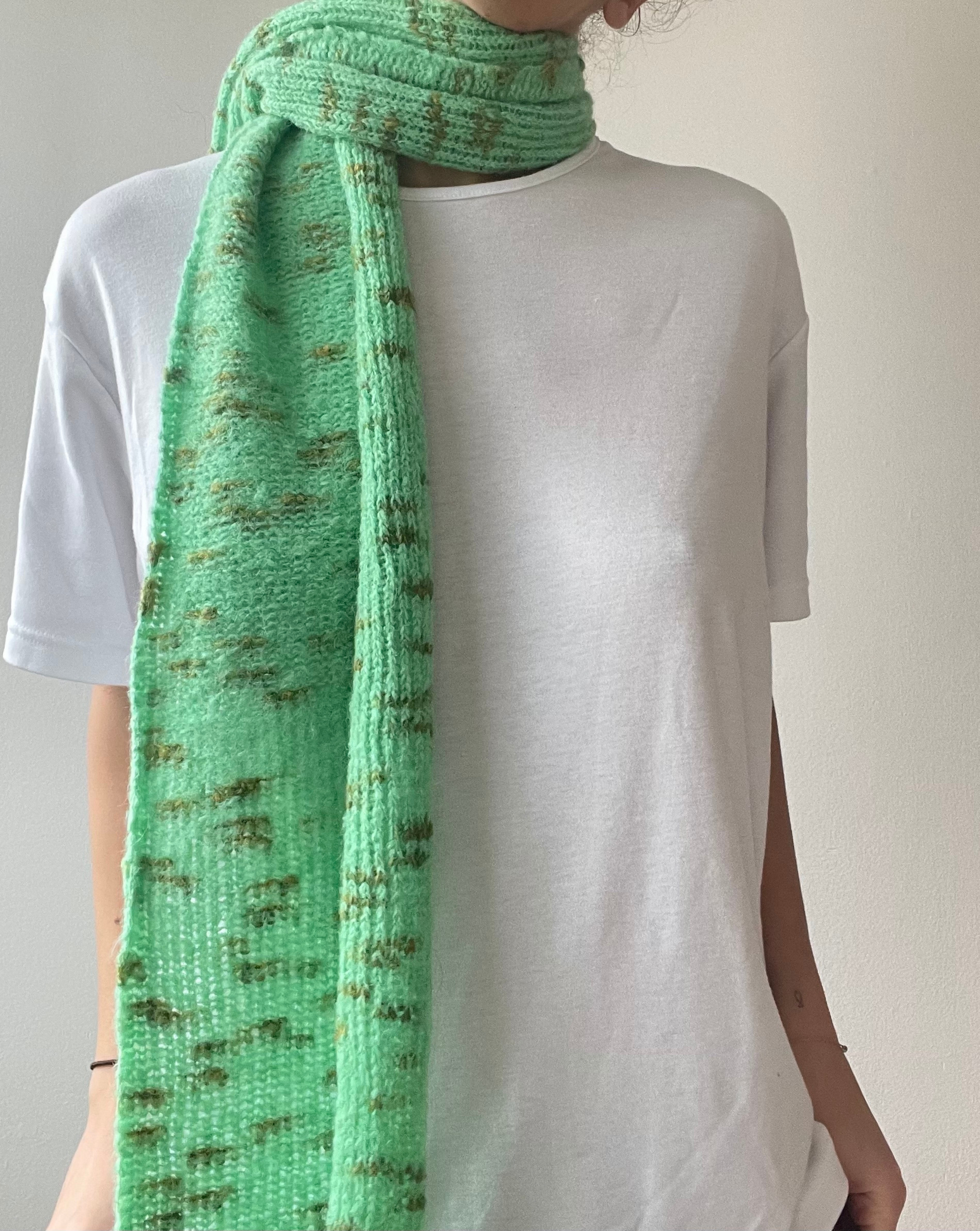 handmade hand embroidered knit wool scarf limited edition holiday collection givéh fall winter waste yarn